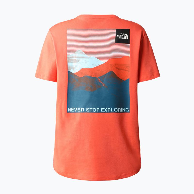 Дамска тениска за трекинг The North Face Foundation Graphic orange NF0A55B2LV31 6