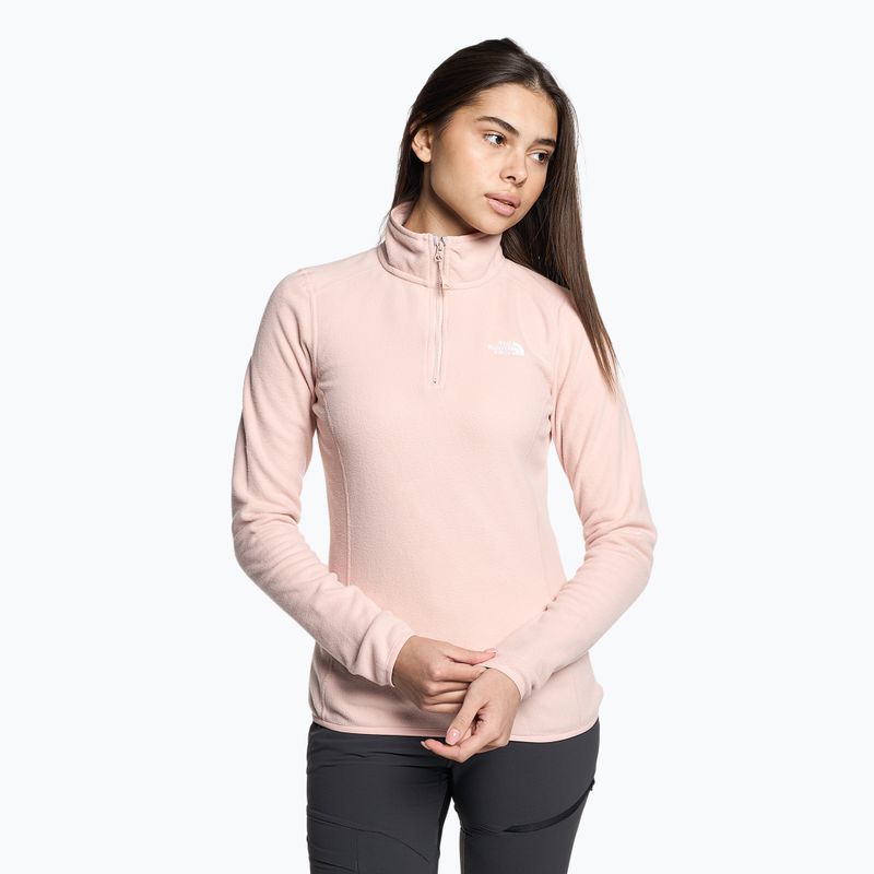 Флийс потник за жени The North Face 100 Glacier 1/4 Zip pink NF0A5IHNLK61