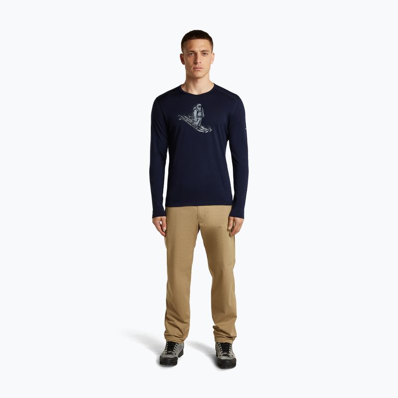 Мъжка блуза с дълъг ръкав  icebreaker Merino 200 Oasis Crewe SkiingYeti midnight navy 4