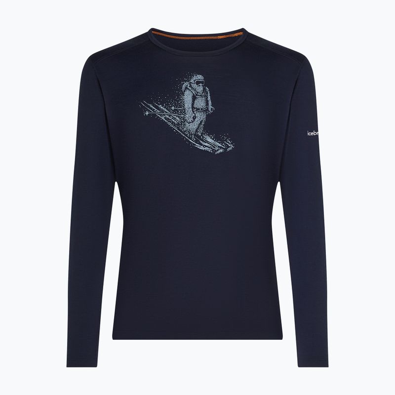 Мъжка блуза с дълъг ръкав  icebreaker Merino 200 Oasis Crewe SkiingYeti midnight navy 7