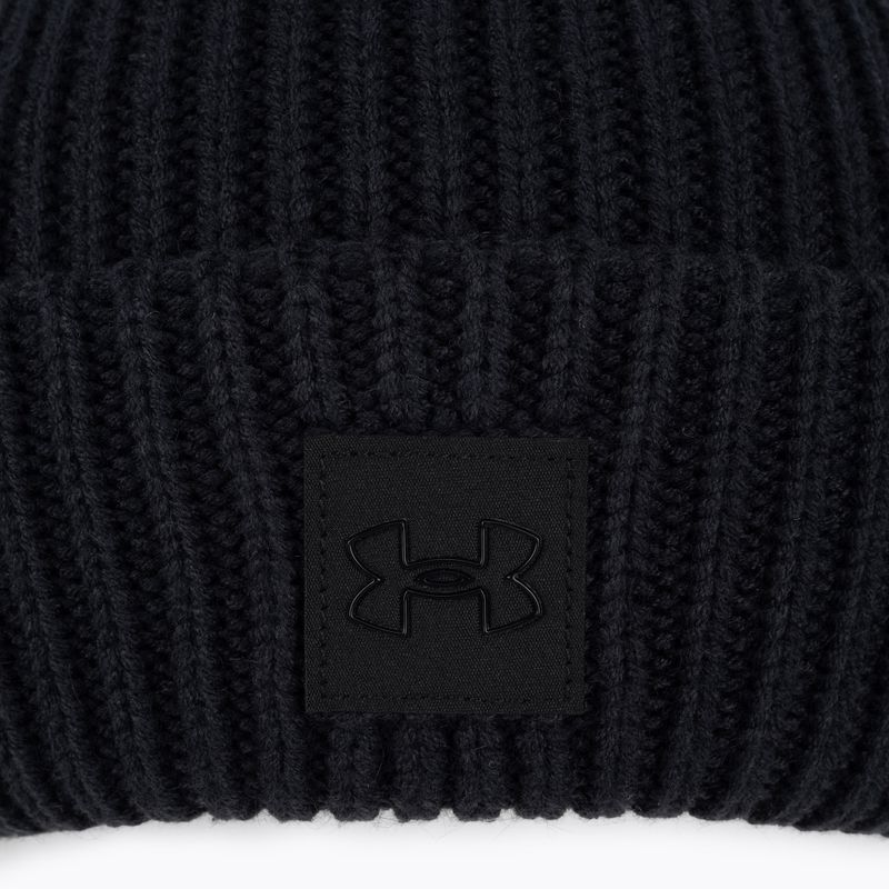 Зимна шапка на Under Armour за жени Halftime Ribbed Pom black 4