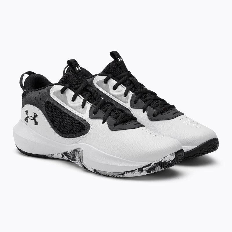 Мъжки баскетболни обувки Under Armour Lockdown 6 white/jet grey/black 4