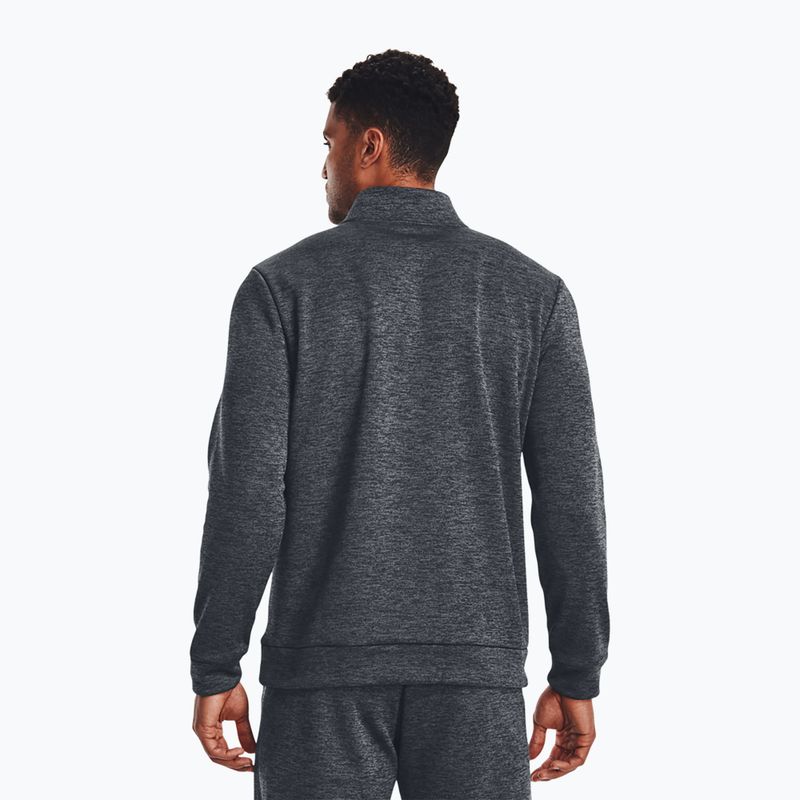 Under Armour Armour Fleece 1/4 Zip мъжки суитшърт за тренировки сив/черен 3