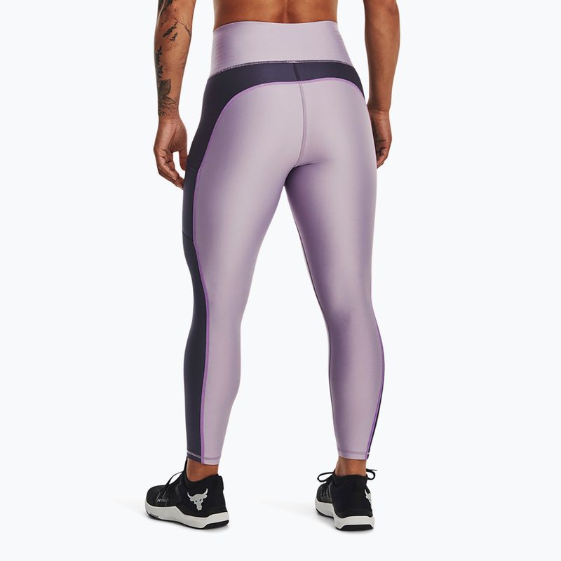 Дамски тренировъчен клин Under Armour Project Rock HG Ankle purple luxe 3
