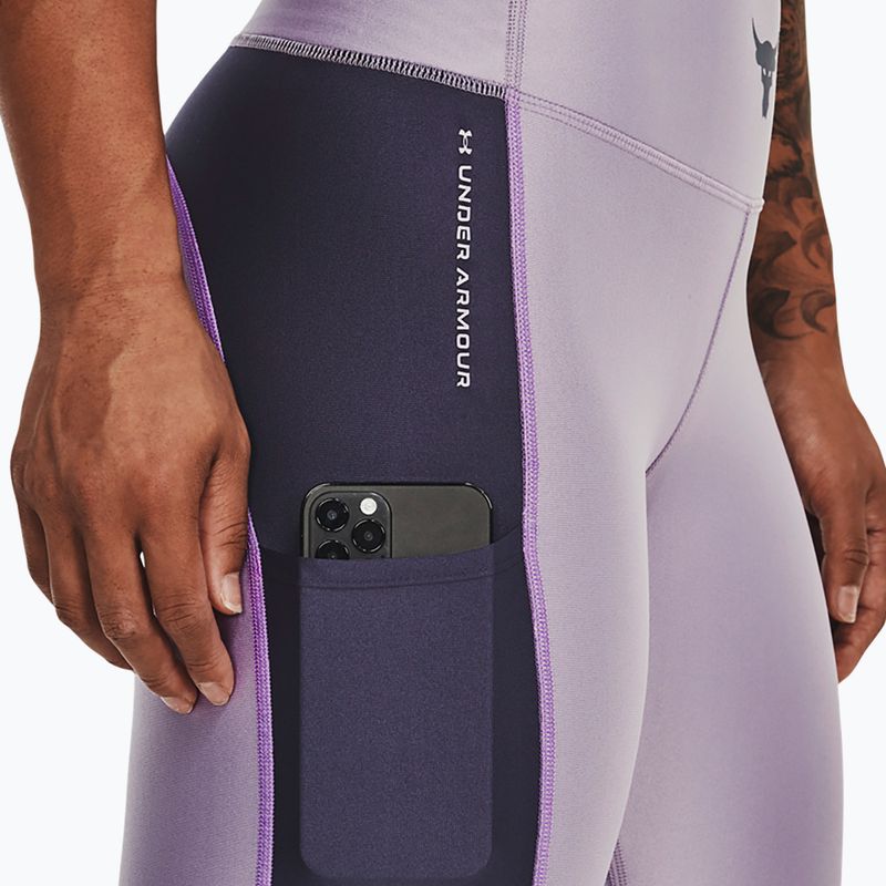 Дамски тренировъчен клин Under Armour Project Rock HG Ankle purple luxe 4