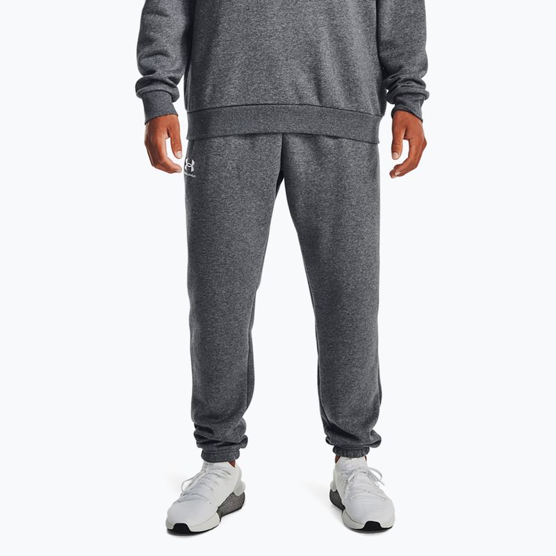 Under Armour Essential Fleece Joggers мъжки панталони за тренировка pitch gray medium heather/white