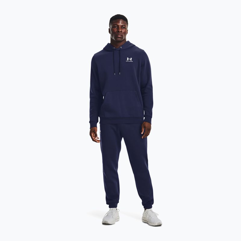 Мъжко худи Under Armour Essential Fleece Hoodie midnight navy/white 2