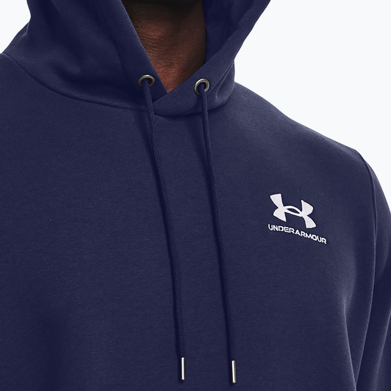Мъжко худи Under Armour Essential Fleece Hoodie midnight navy/white 4