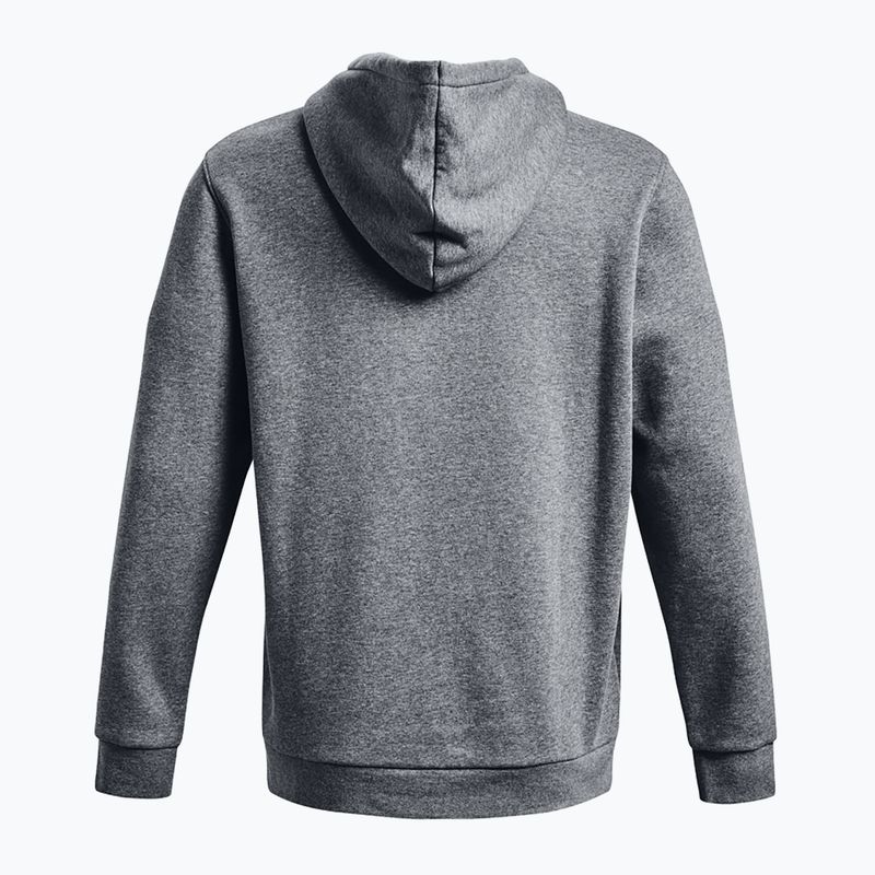 Мъжки суитшърт Under Armour Essential Fleece Hoodie pitch gray medium heather/white 6