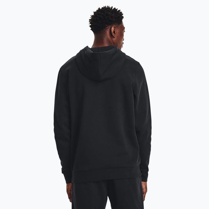 Мъжки суитшърт Under Armour Essential Fleece Hoodie black/white 3