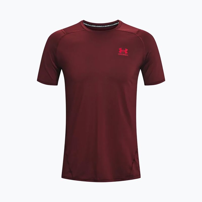 Мъжка тениска за тренировки Under Armour HeatGear Armour Fitted maroon 1361683