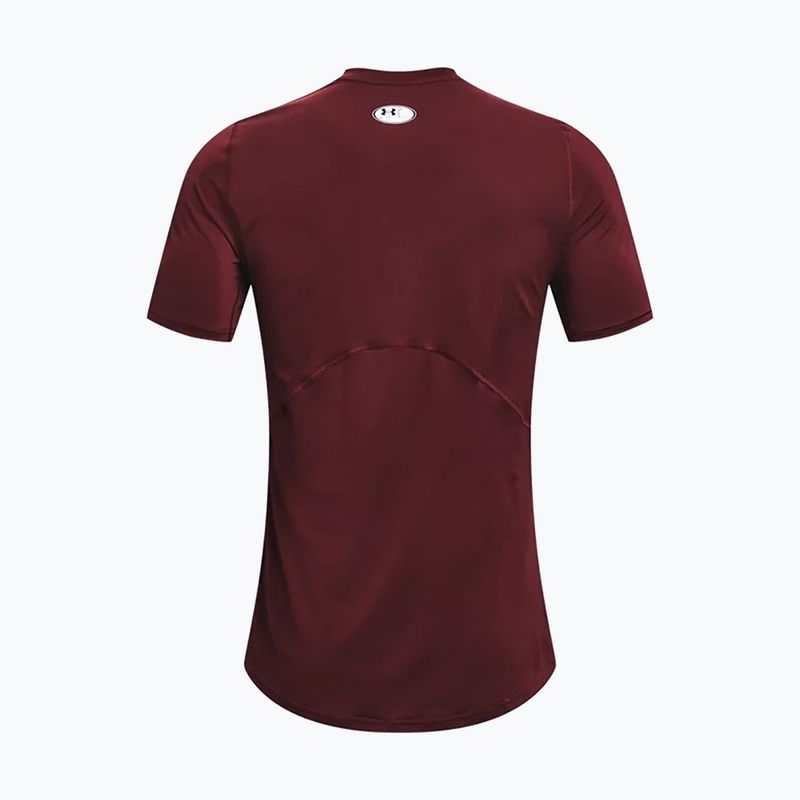 Мъжка тениска за тренировки Under Armour HeatGear Armour Fitted maroon 1361683 2