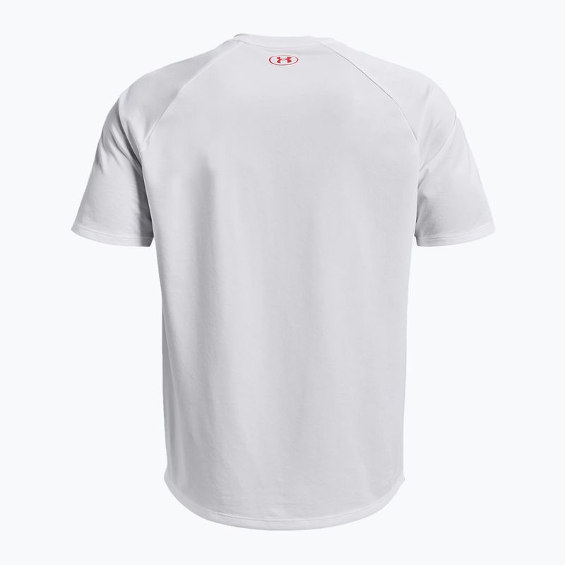 Мъжка тренировъчна тениска Under Armour Tech Fade червено и бяло 1377053 4