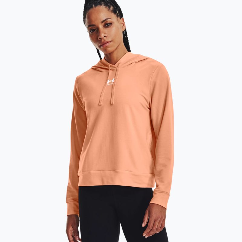 Under Armour дамски суитшърт за тренировки Rival Terry Hoodie orange 1369855