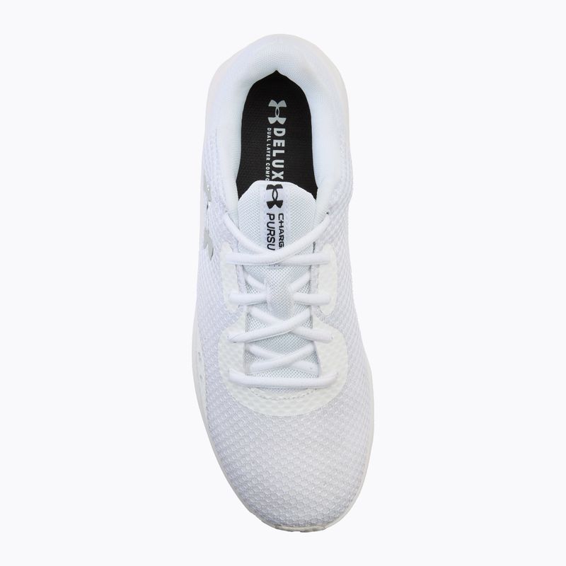 Мъжки обувки за бягане Under Armour Charged Pursuit 3 white/white/metallic silver 5