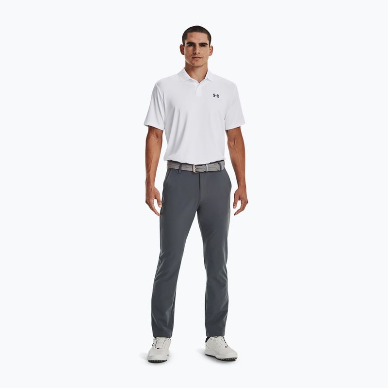 Мъжка поло тениска Under Armour Matchplay white/pitch gray 2