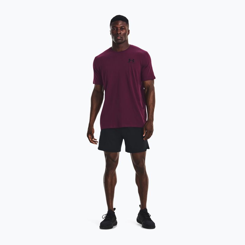 Мъжка тениска Under Armour Sportstyle Left Chest purple stone/black 2