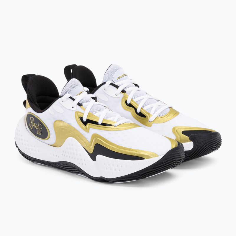 Under Armour Spawn 5 баскетболни обувки бели 3026285 4