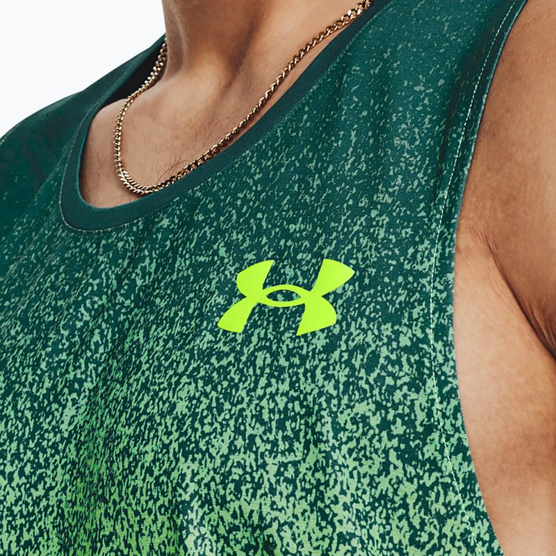 Мъжки потник за бягане Under Armour Rush Cicada Singlet зелен 1377314 3