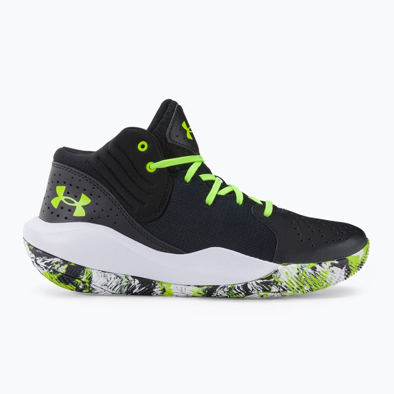 Детски баскетболни обувки Under Armour GS Jet '21 черно-зелени 3024794 2