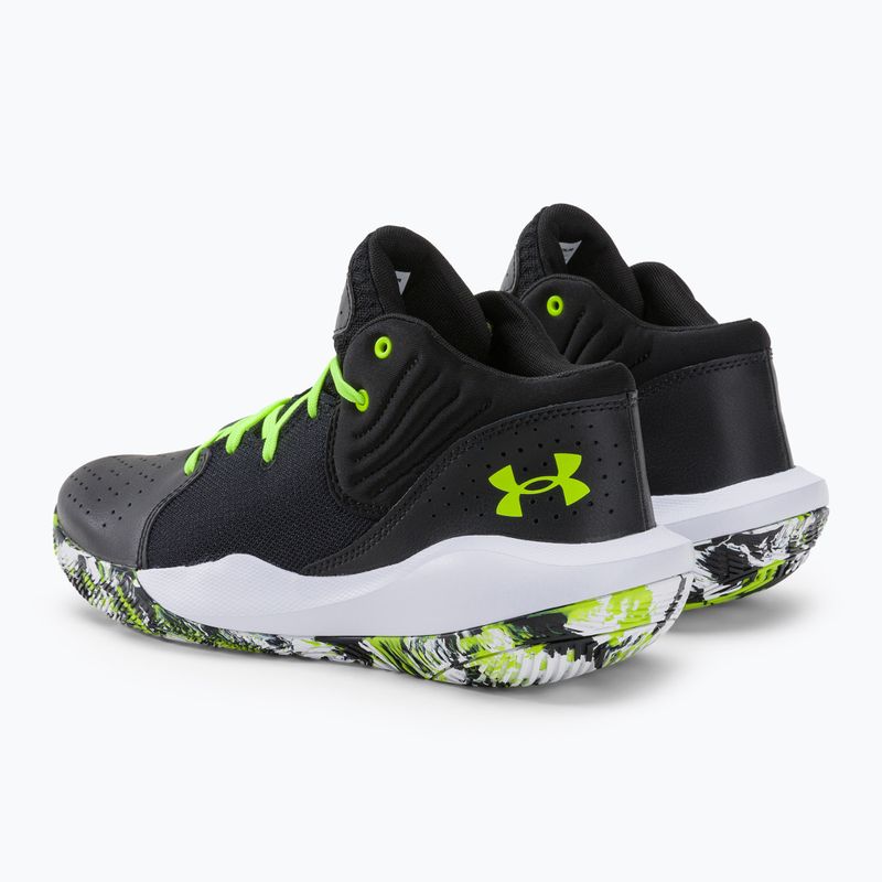 Детски баскетболни обувки Under Armour GS Jet '21 черно-зелени 3024794 3