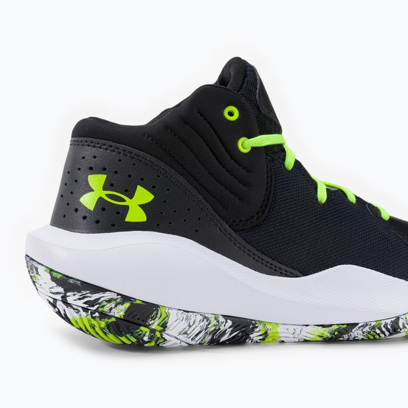 Детски баскетболни обувки Under Armour GS Jet '21 черно-зелени 3024794 9