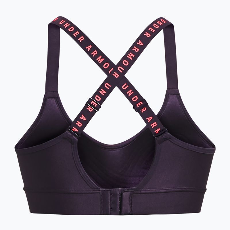 Under Armour Infinity Covered Mid лилав фитнес сутиен 1363353-541 4