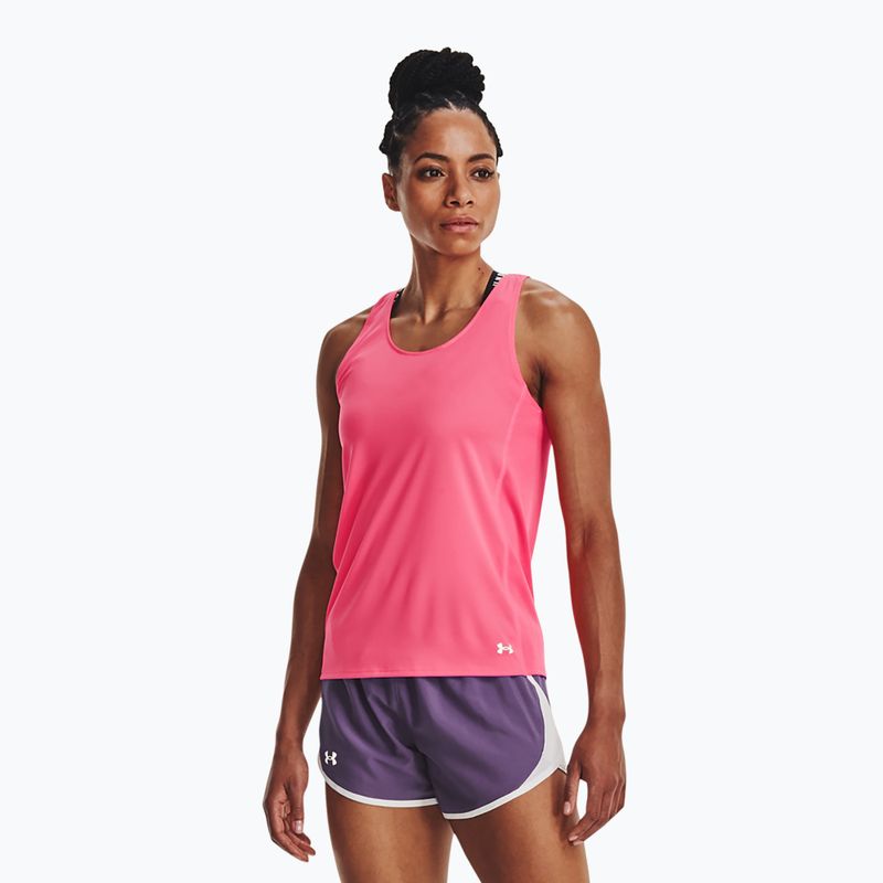 Under Armour Fly By Tank дамски потник за бягане розов 1361394-683