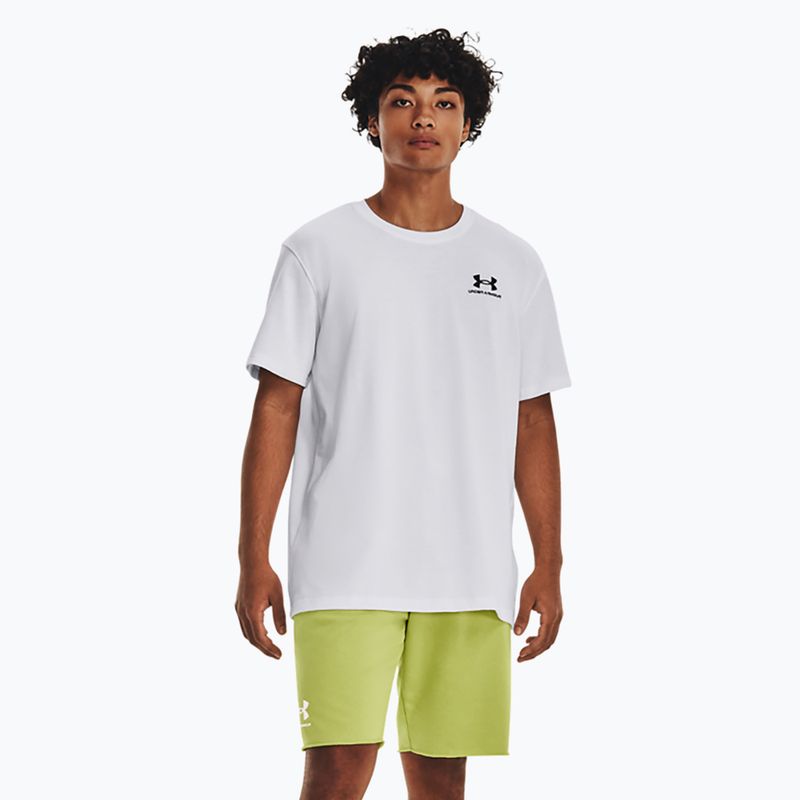 Мъжка тениска Under Armour Logo Emb Heavyweight white/black