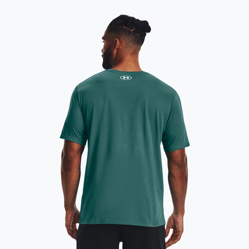 Мъжка тениска Under Armour Boxed Sportstyle coastal teal/white 2