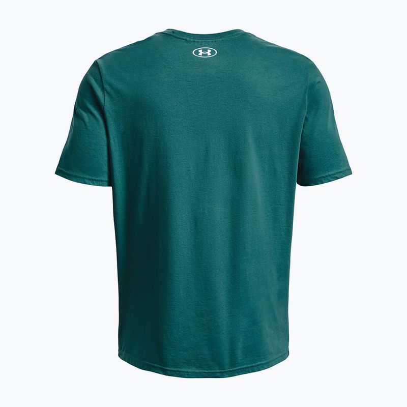 Мъжка тениска Under Armour Boxed Sportstyle coastal teal/white 5