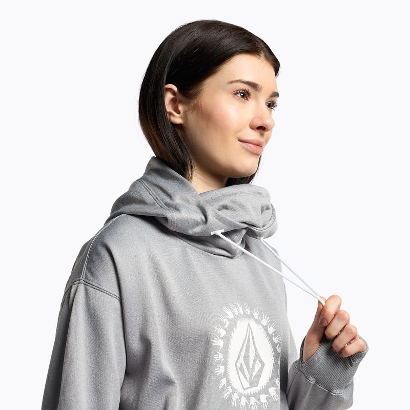 Дамски суитшърт с качулка Volcom Spring Shred Hoody сив H4152303 5