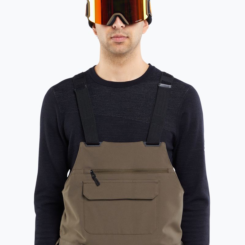 Мъжки сноуборд панталони Volcom Roan Bib Overall teak 3