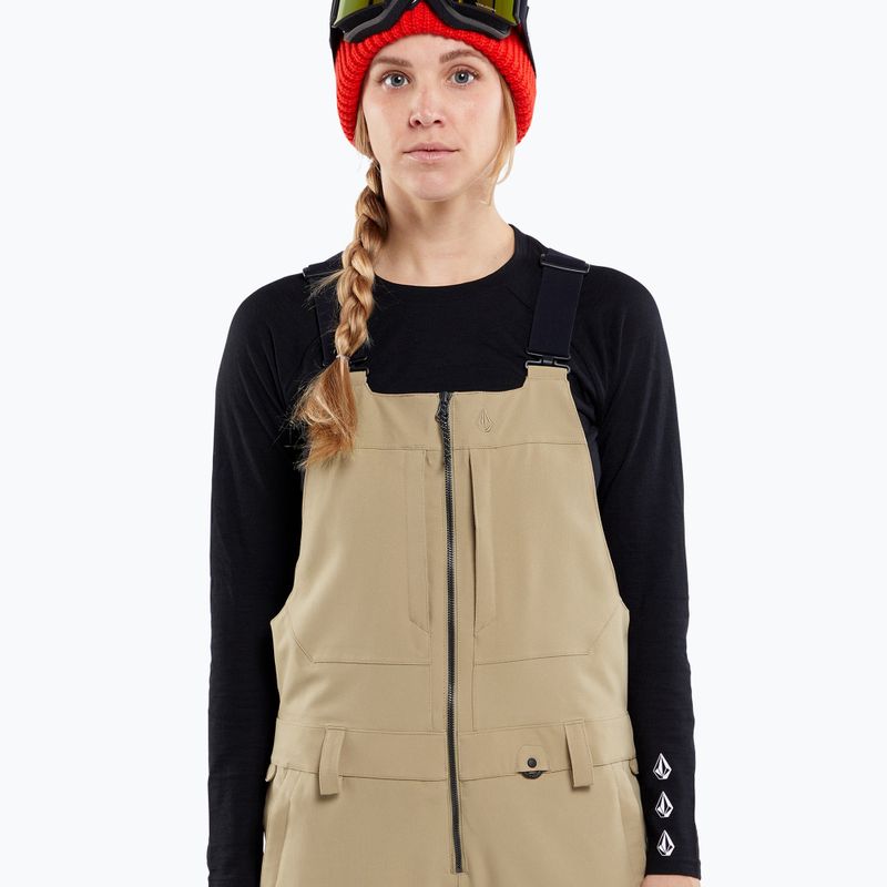 Дамски панталони за сноуборд Volcom Swift Bib Overall khaki 3