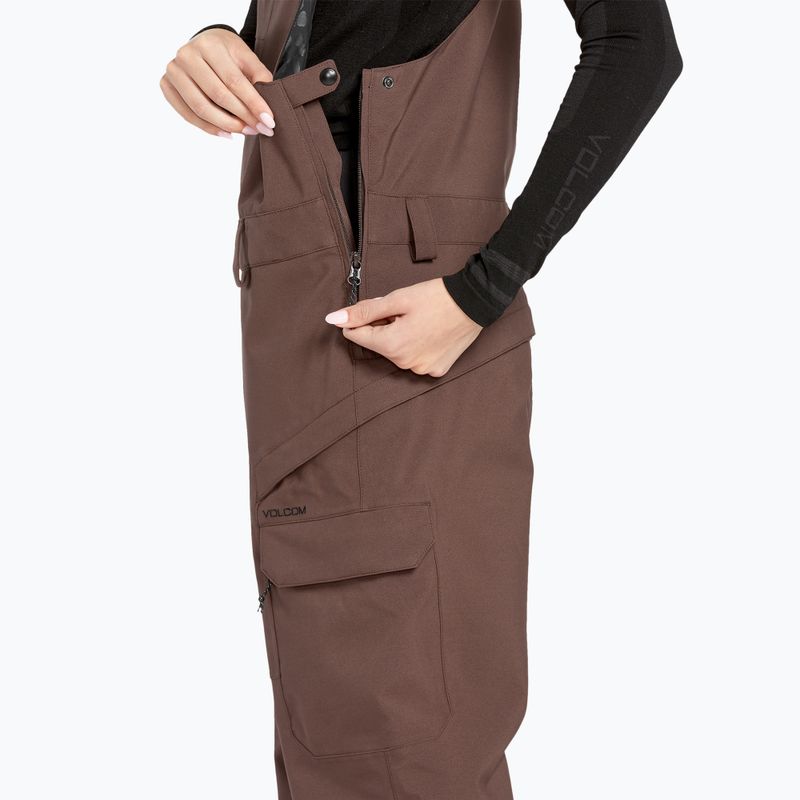 Дамски панталони за сноуборд Volcom Creston 3D Stretch Bib Overall mahogany 6