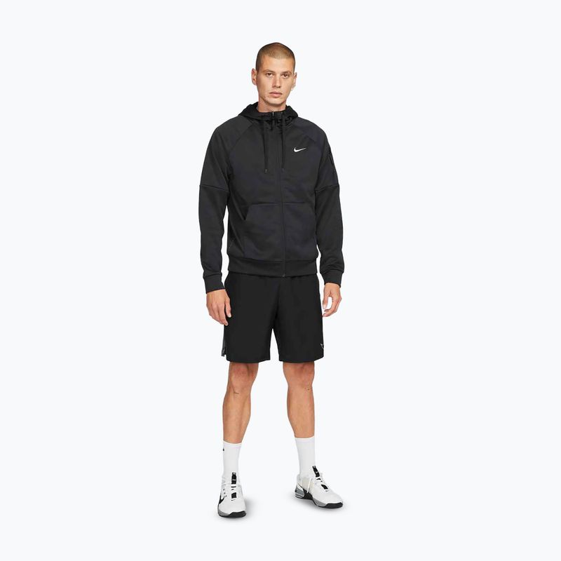 Мъжки суитшърт за тренировка Nike Therma Fit Full-Zip black/black/white 2