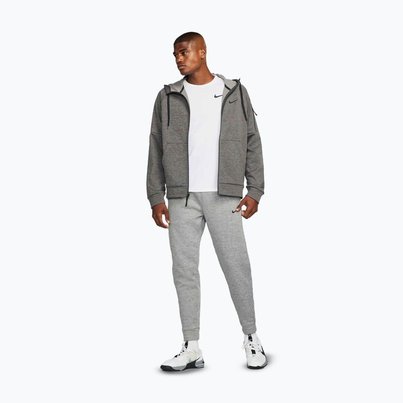 Мъжки суитшърт за тренировка Nike Therma Fit Full-Zip charcoal heathr/dark smoke grey/black 2