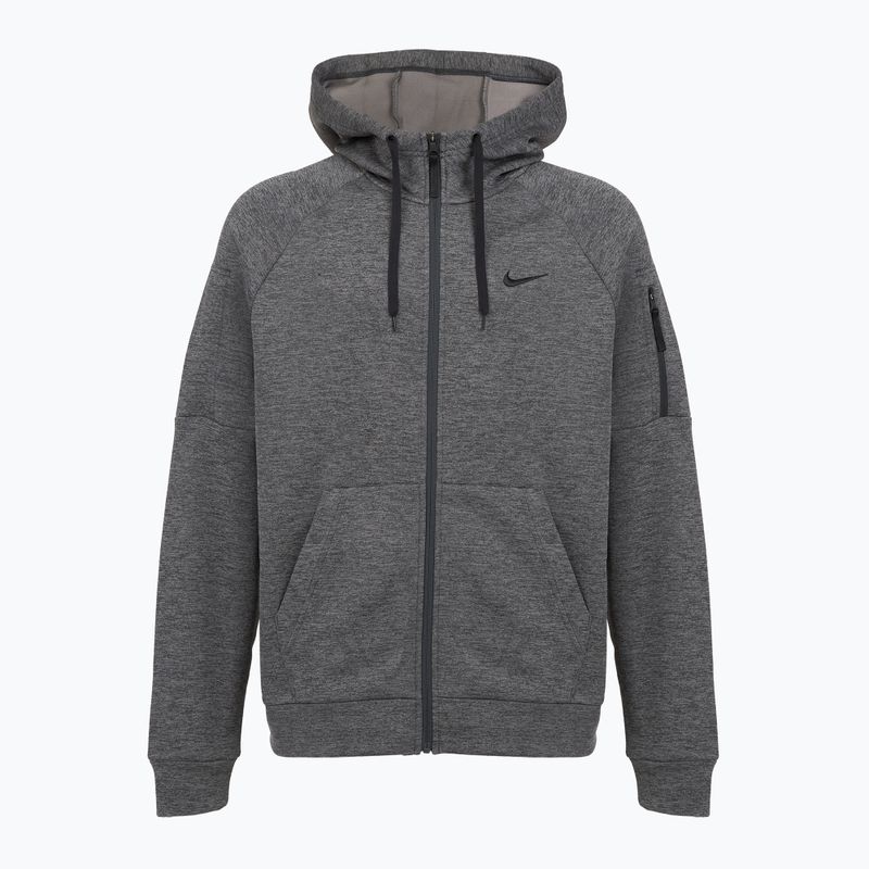Мъжки суитшърт за тренировка Nike Therma Fit Full-Zip charcoal heathr/dark smoke grey/black 8