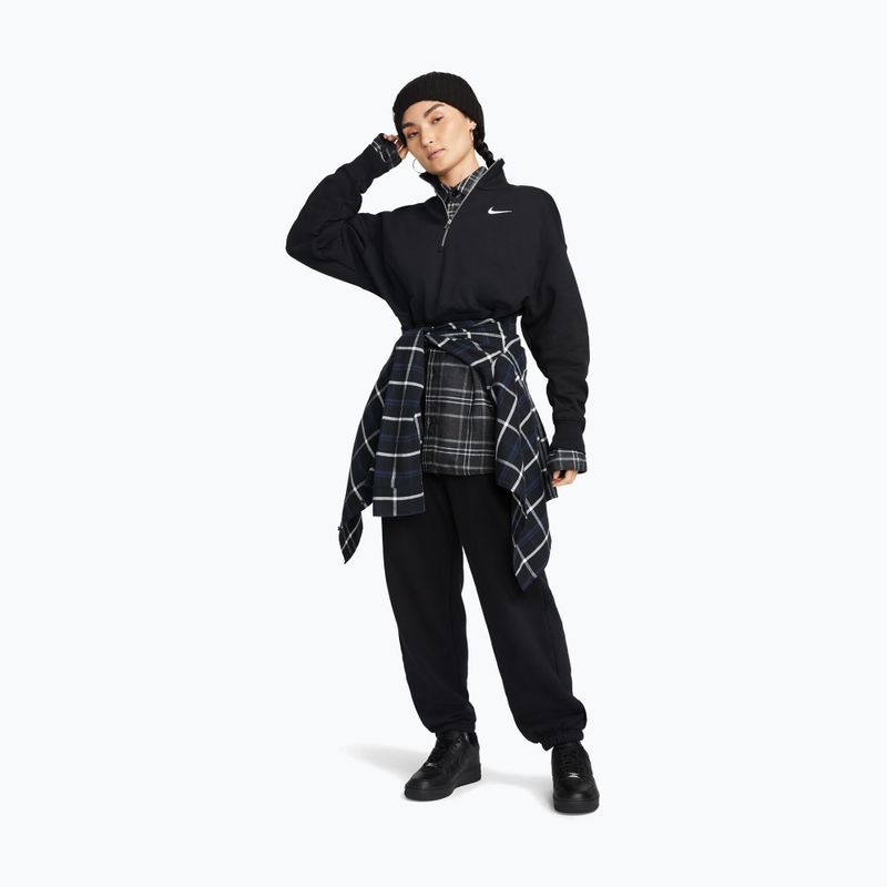 Дамски суитшърт Nike Sportswear Phoenix Fleece 1/2 Zip Cropped black/sail 2