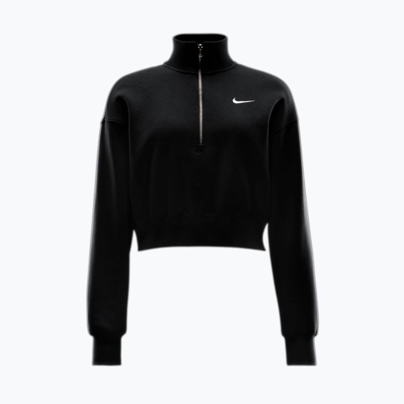 Дамски суитшърт Nike Sportswear Phoenix Fleece 1/2 Zip Cropped black/sail 3