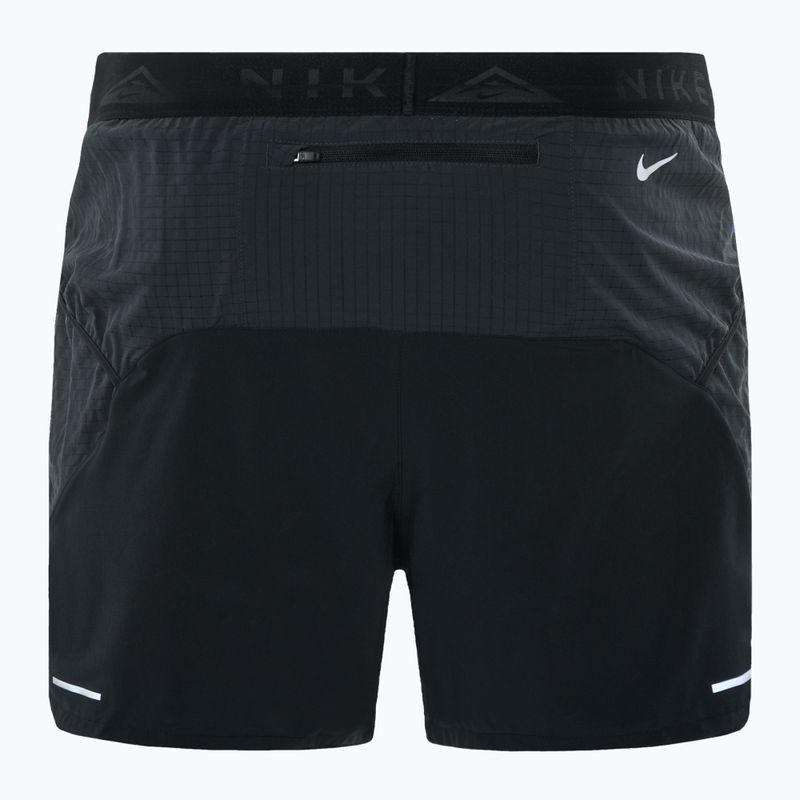 Мъжки къси панталони за бягане Nike Trial Second Sunrise Dri-Fit black/dark smoke grey/white 2