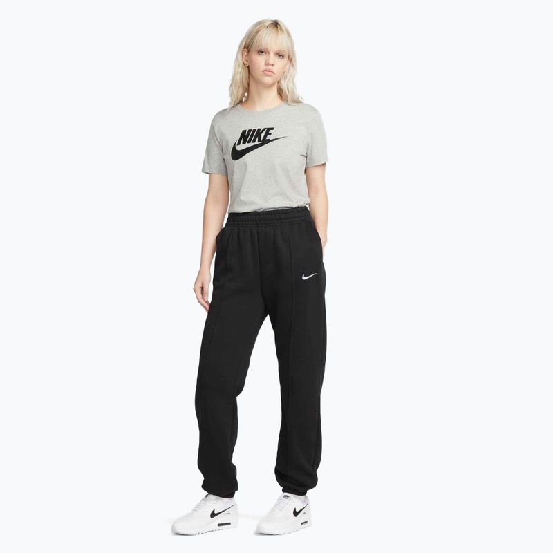Дамска тениска Nike Sportswear Club Essentials Logo тъмно сиво, велурено/черно 2