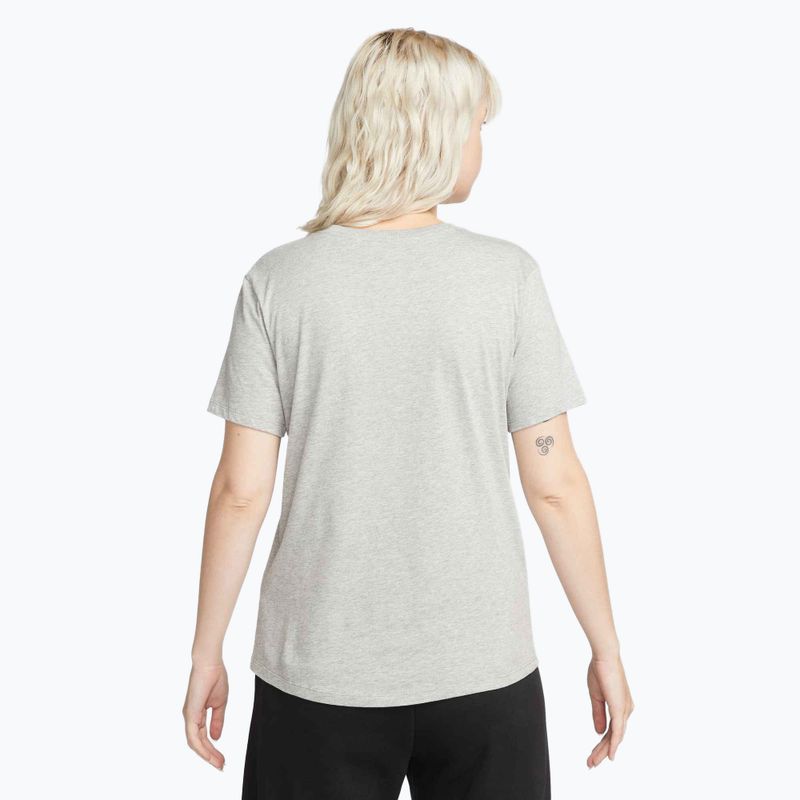 Дамска тениска Nike Sportswear Club Essentials Logo тъмно сиво, велурено/черно 3