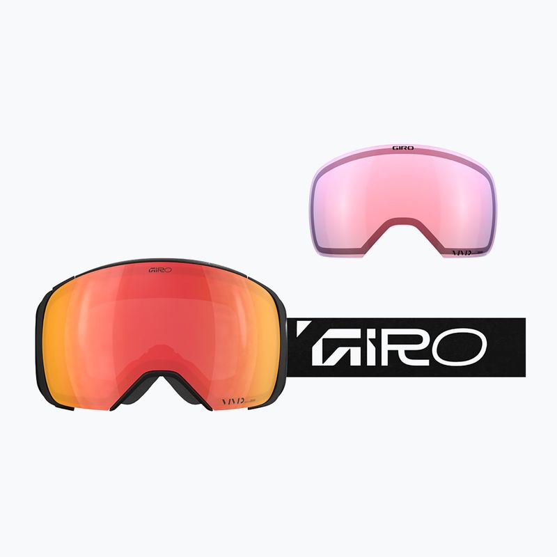 Детски скиорски очила Giro Comp black wordmark/vivid ember/vivid infrared 7