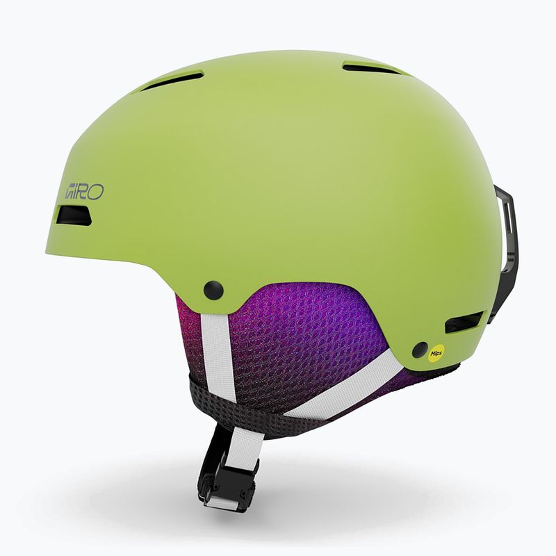 Детска скиорска каска Giro Crue matte fluorescent green 10