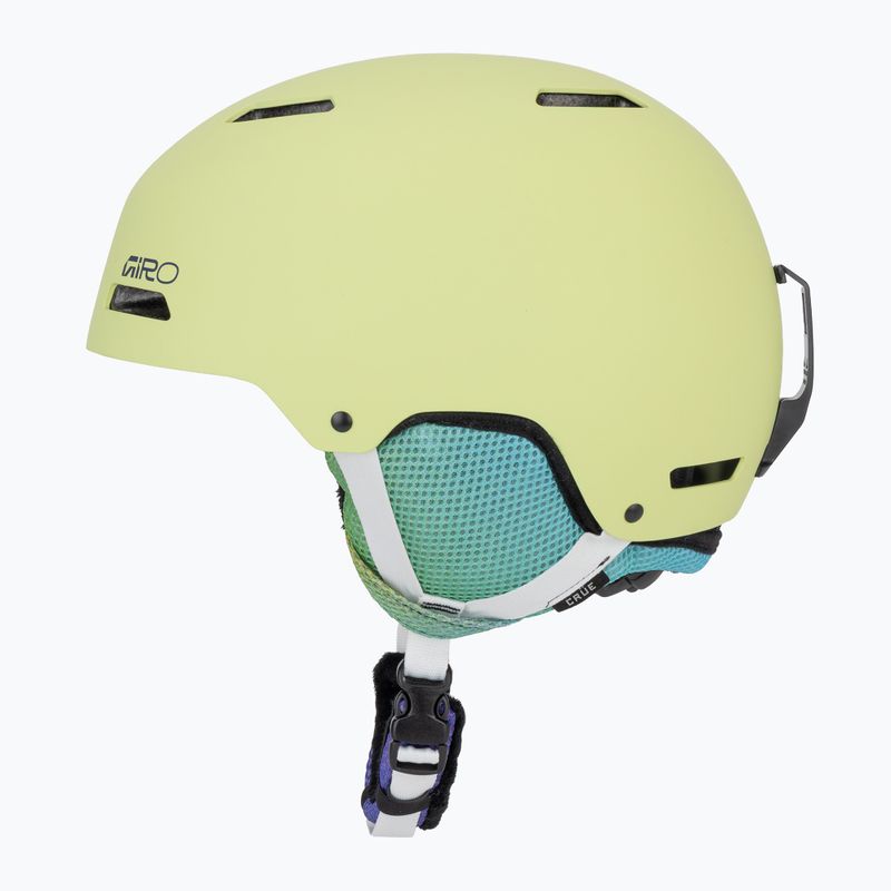 Детска скиорска каска Giro Crue matte fluorescent green 3