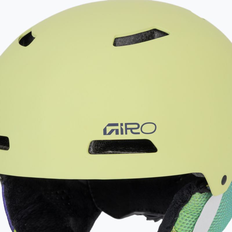 Детска скиорска каска Giro Crue matte fluorescent green 7