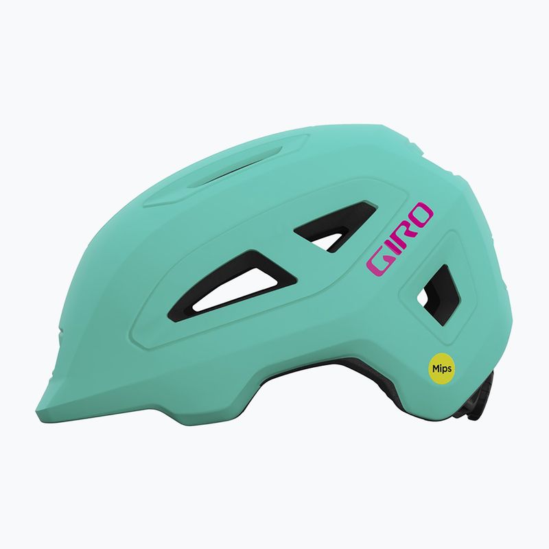 Детска велосипедна каска Giro Scamp II Integrated MIPS matte screaming teal/bright pink 2