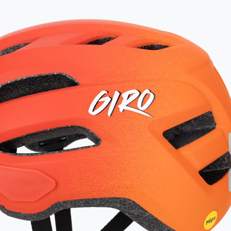 Детска велосипедна каска Giro Fixture II Integrated MIPS matte red fade 7
