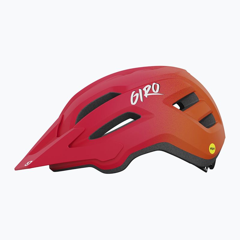 Детска велосипедна каска Giro Fixture II Integrated MIPS matte red fade 2